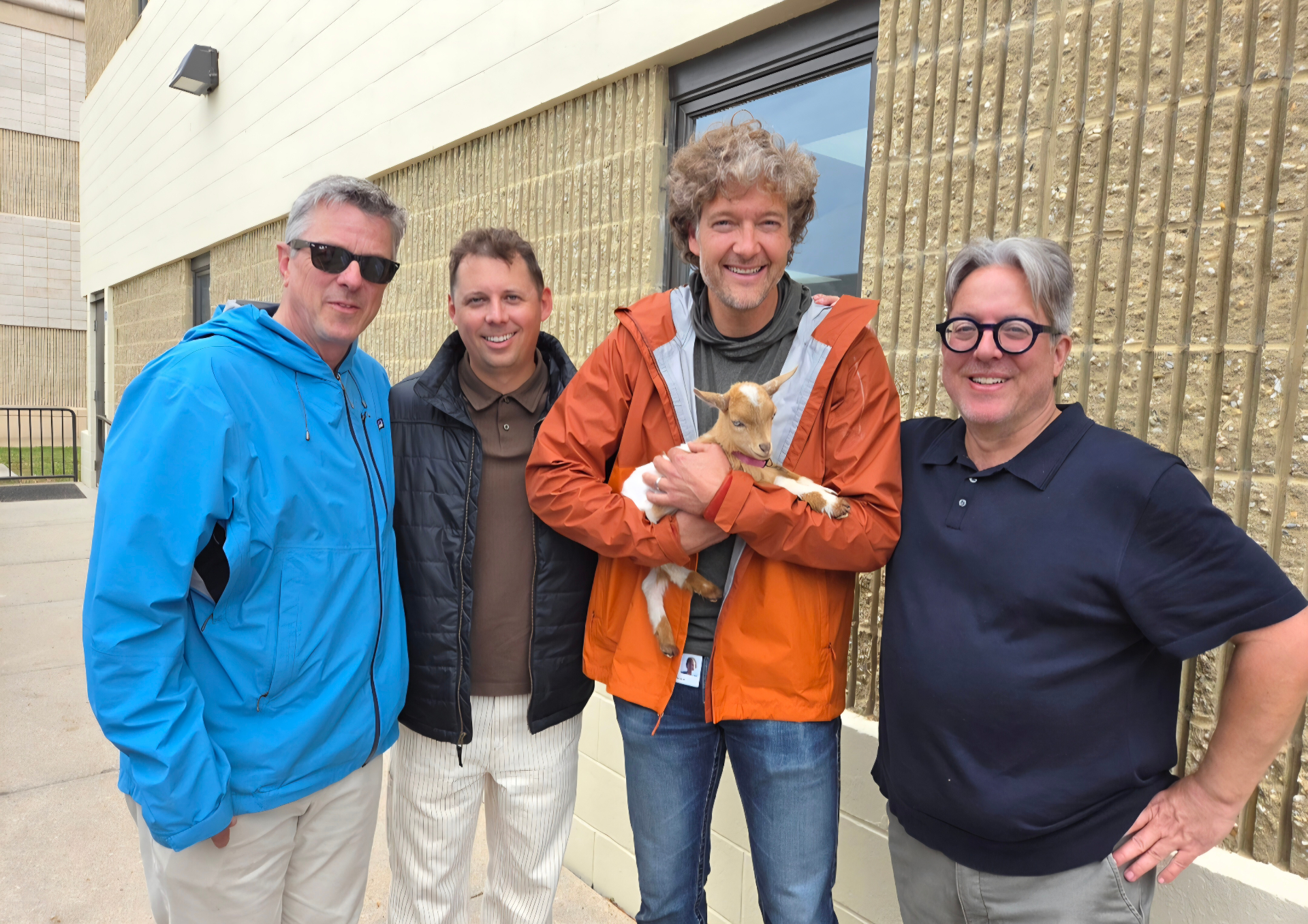 Barn Break workplace visit with a baby goat