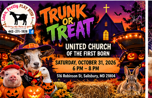United Church of the First Born Trunk or Treat — Saturday, October 31, 2026, 6 PM to 8 PM, Salisbury, MD