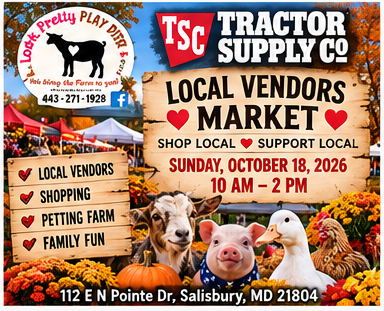 Tractor Supply Local Vendors Market — Sunday, October 18, 2026, 10 AM to 2 PM, Salisbury, MD