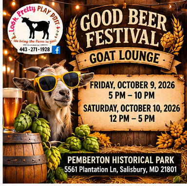 The Goat Lounge at the Good Beer Festival — Friday, October 9 and Saturday, October 10, 2026, Pemberton Historical Park, Salisbury, MD